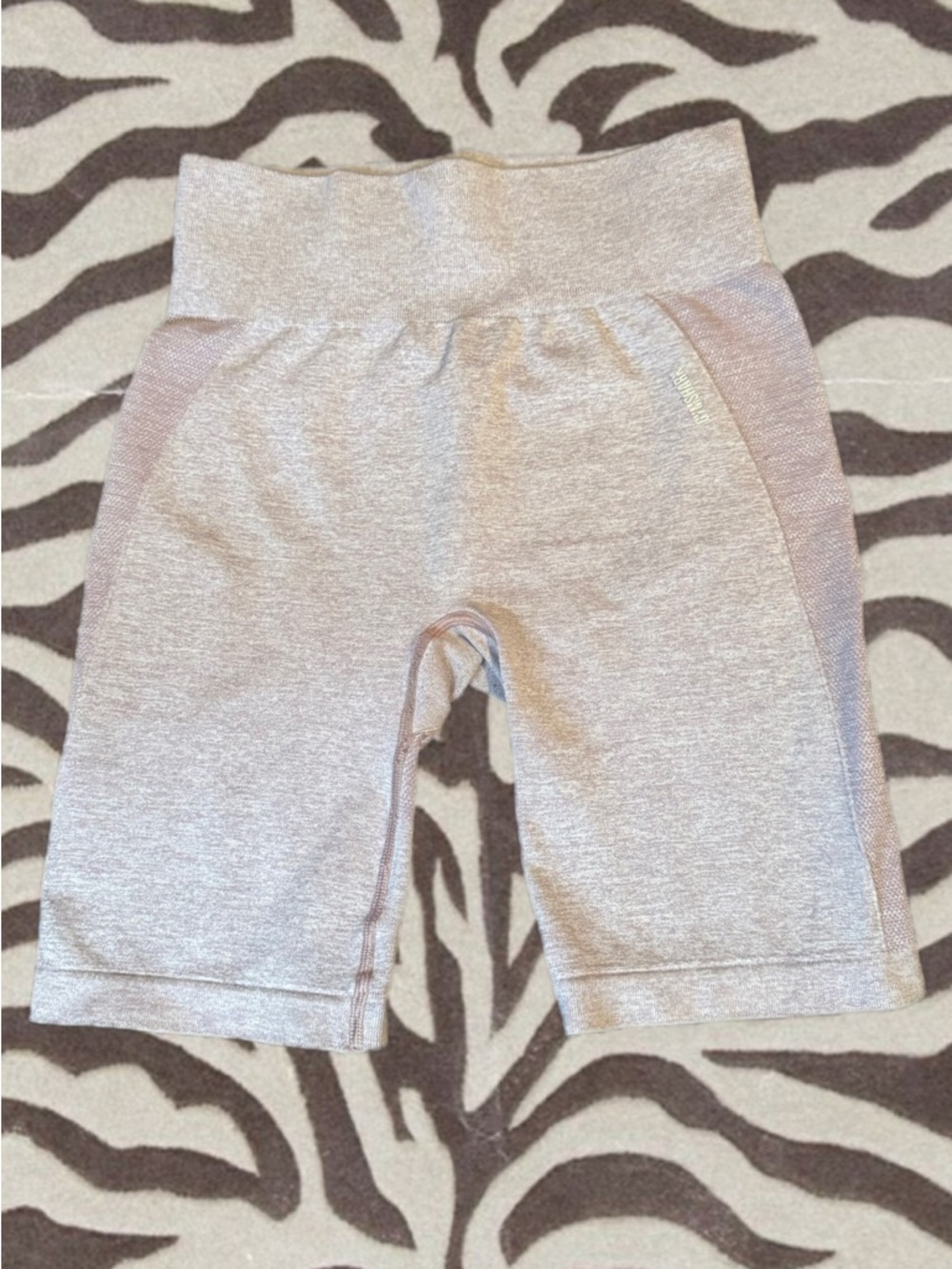 Gymshark Light Pink Heather High-Waist Athletic Bike Shorts